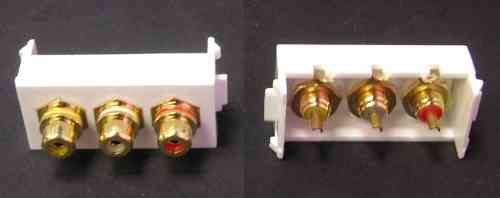 AV Audio And Video Module (3RCA) Gold Plated N86-611H